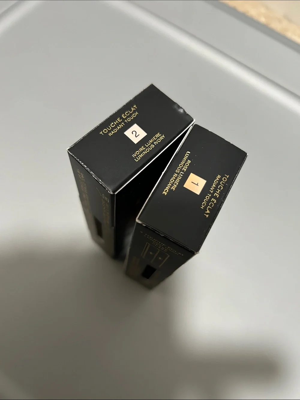 YSL Touche Eclat shade 1 & 2